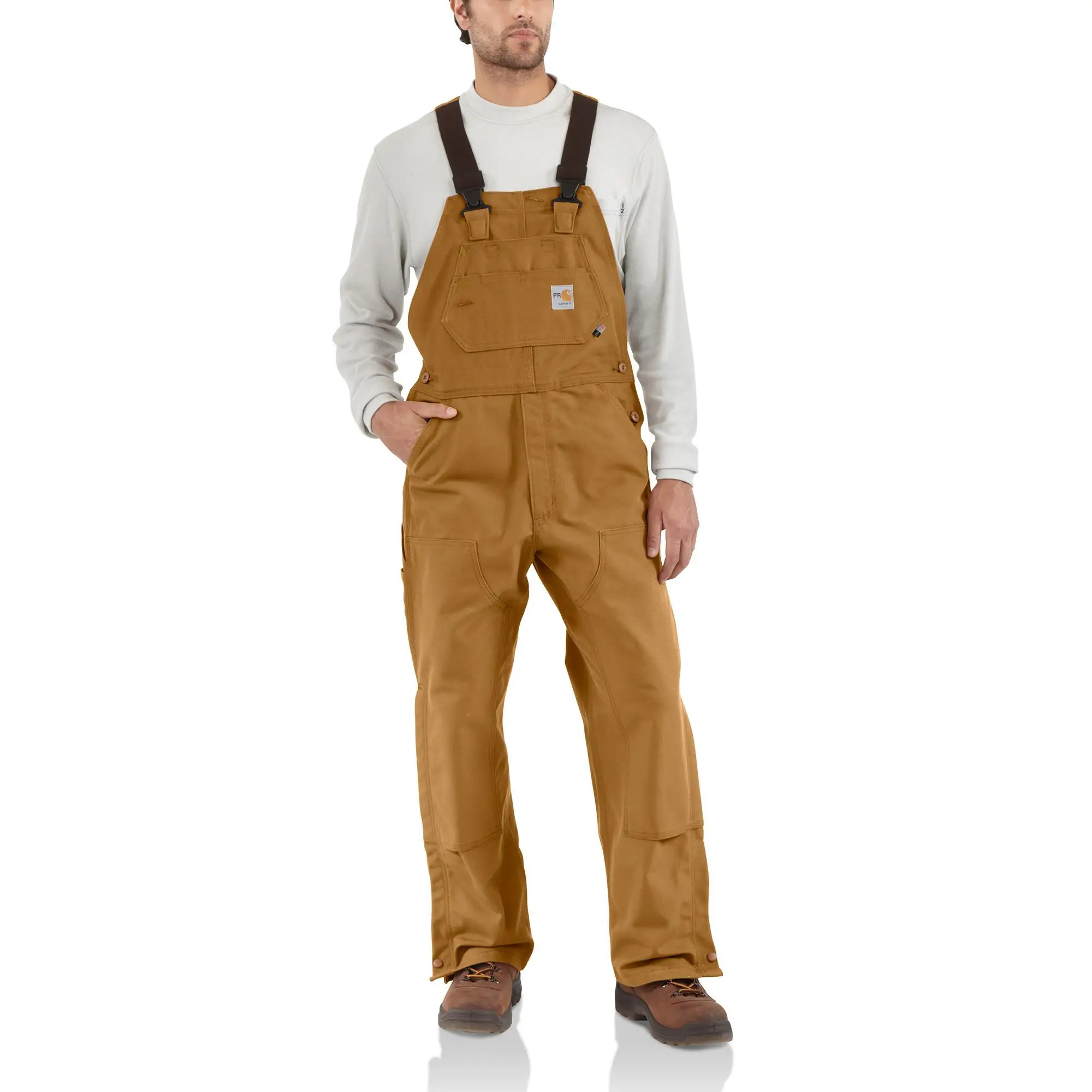 Carhartt FR Duck Bib Overall - Brown from GME Supply